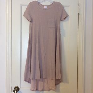 Lularoe Elegant pink and silver Carly dress BNWT